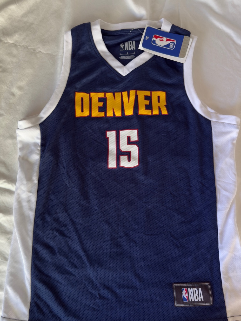 NEW Denver Nuggets Nikola Jokic #15 NBA
Jersey youth Large NWT Navy Blue